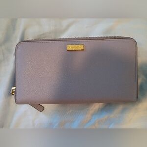Kate Spade BlueZip-Around Wallet EUC